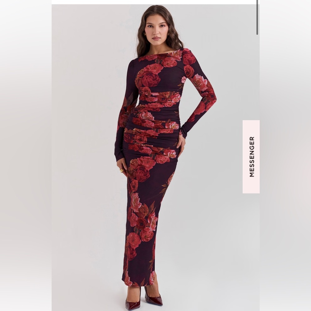 LANETTA ROMANTIC FLORAL MAXI DRESS